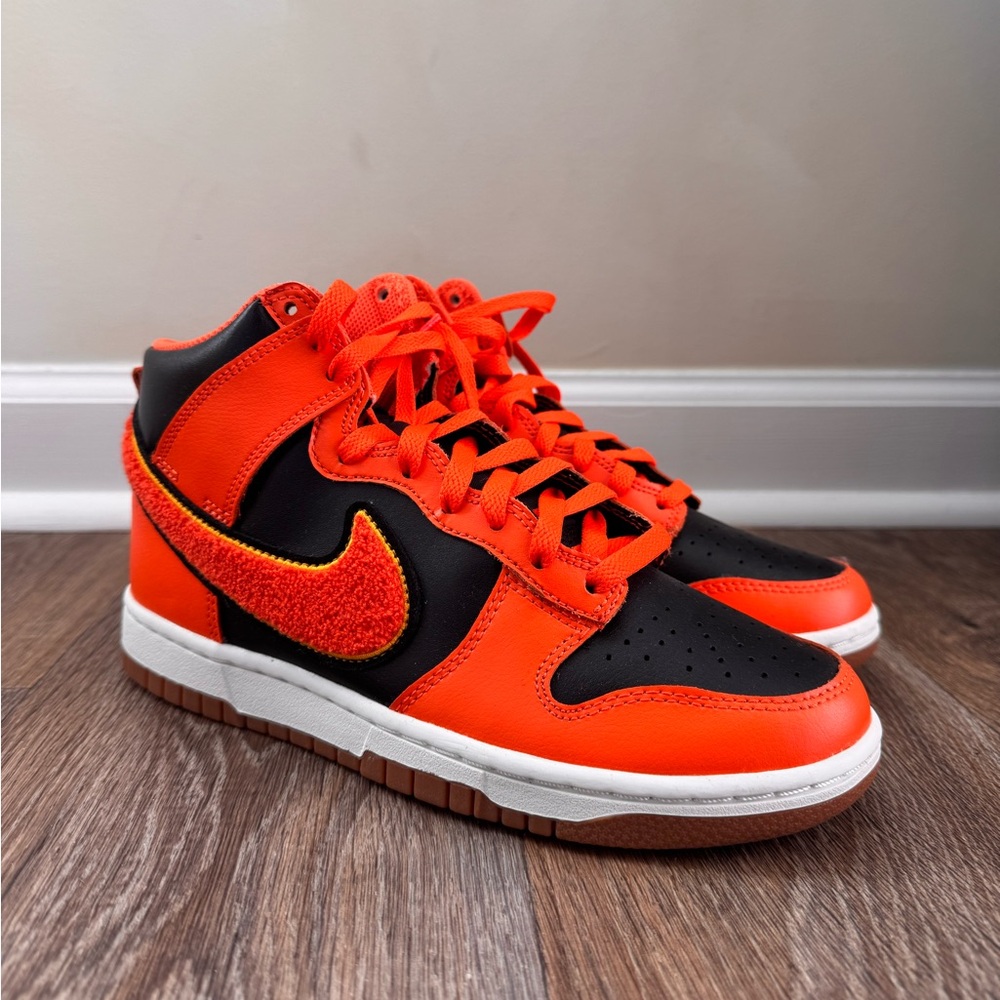 Nike Dunk High in Vibrant Orange and Black